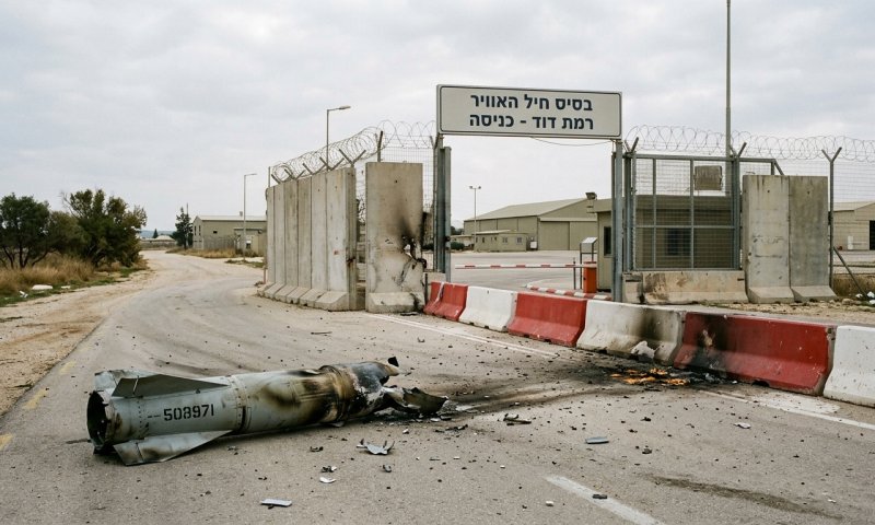 צה"ל מאשר: שבר טיל איראני פגע בבסיס חיל האוויר רמת דוד
