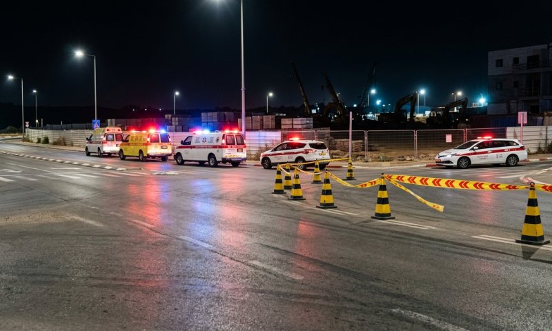 פועל בן 40 נפצע קשה כשנפל מגובה שמונה מטרים באתר בנייה במודיעין