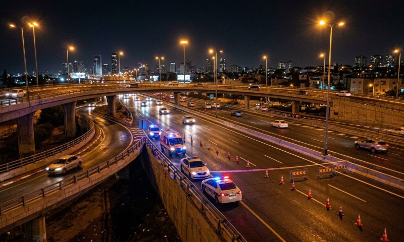 נהג בן 62 נהרג בתאונה עצמית במחלף קוממיות בבת ים