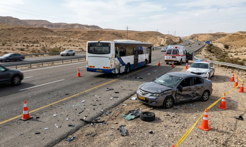תאונה קטלנית בכביש 90: צעיר בן 20 נהרג בהתנגשות עם אוטובוס