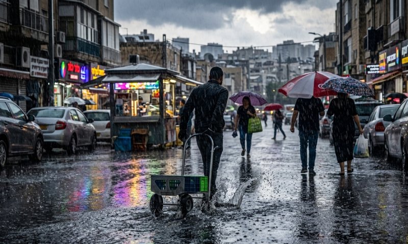 גשם וסופות רעמים באוגוסט: חשש לשיטפונות במזרח ובדרום