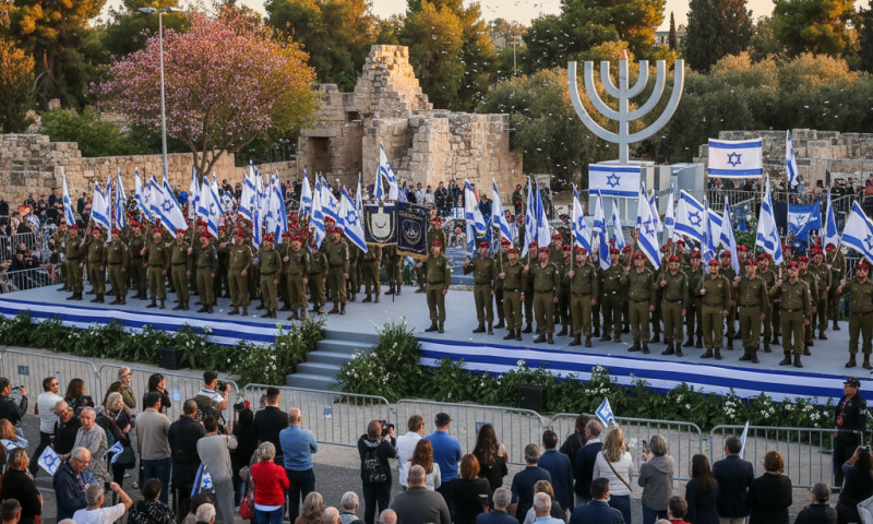 צה"ל נערך לטקס הדלקת המשואות ביום העצמאות ה-78 בהר הרצל
