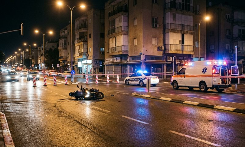רוכב אופנוע בן 22 נפצע באורח קשה בתאונת דרכים בבני ברק