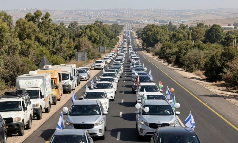 אלפים בשיירות לגבול עזה: דורשים לחדש את ההתיישבות ברצועה