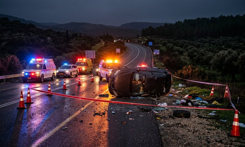תאונה קשה בגליל: רכב התהפך סמוך לעילבון, חמישה בני אדם נפצעו
