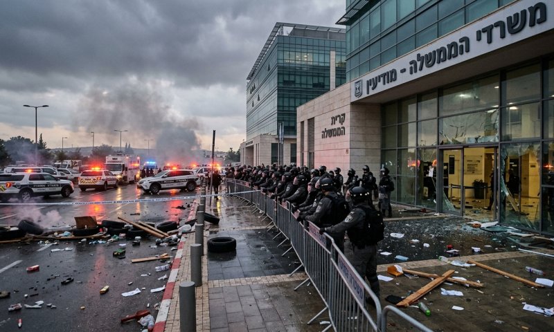 מהומה במודיעין: המשטרה חילצה חיילים לאחר שמפגינים פרצו לבניין