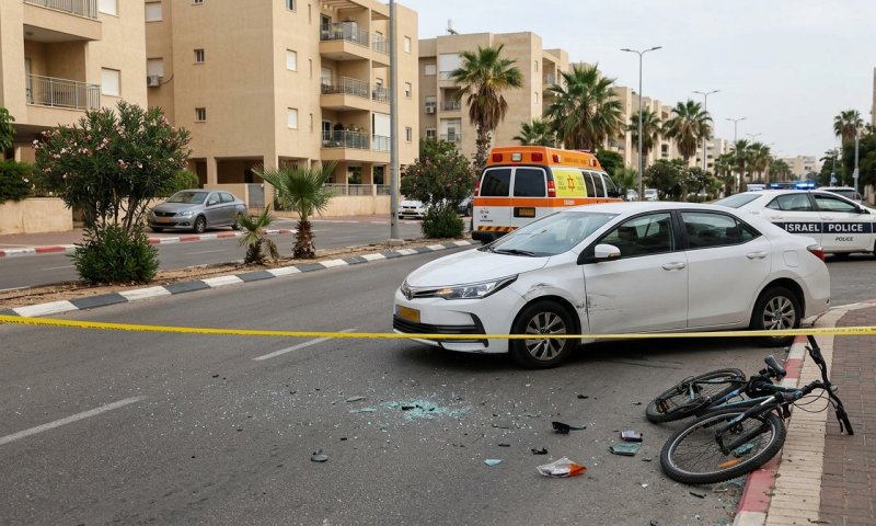 אישה בת 80 נפצעה בינוני לאחר שהתנגשה ברכבה בעץ באשקלון