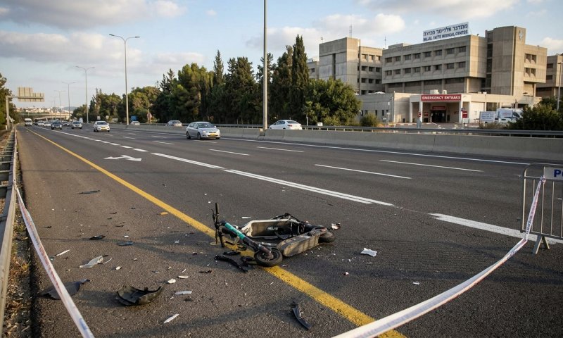 תאונת קורקינט בכביש 65: גבר ונער נפצעו בינוני מפגיעת רכב