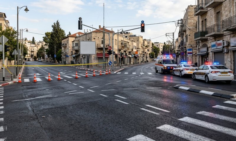 הולכת רגל נהרגה בתאונת פגע וברח בירושלים, מצוד אחר נהג משאית
