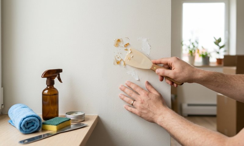 עוברים דירה? כך תסירו שאריות דבק מהקיר בלי להרוס את הצבע
