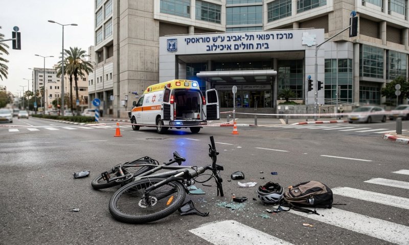 רוכב אופניים חשמליים החליק בתל אביב ופונה מחוסר הכרה