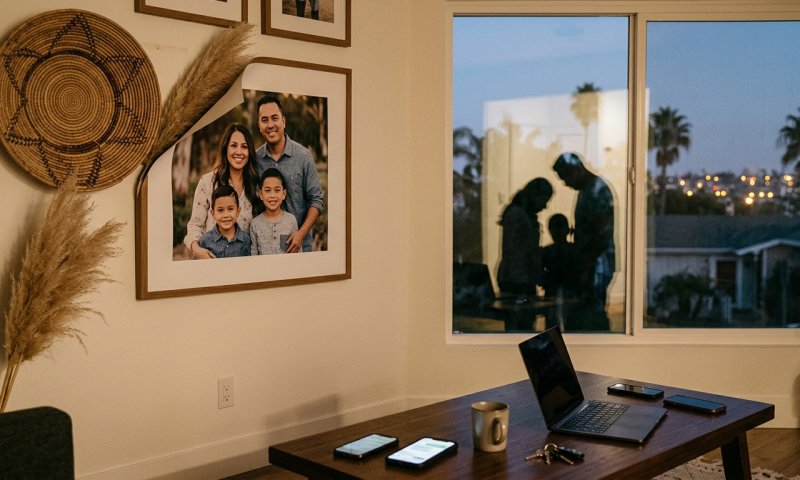 משפחה שכרה דירת Airbnb - וגילתה תמונה של עצמה על הקיר