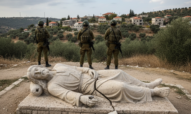 צה"ל איתר את החייל שניפץ את פסלו של ישו בדרום לבנון