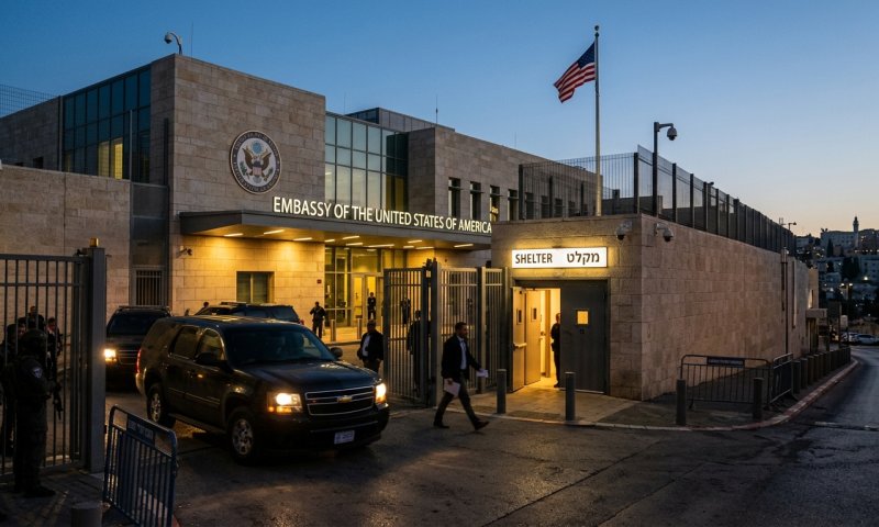שגרירות ארה"ב מורה לעובדיה בישראל: הסתתרו והיערכו לכניסה למקלט