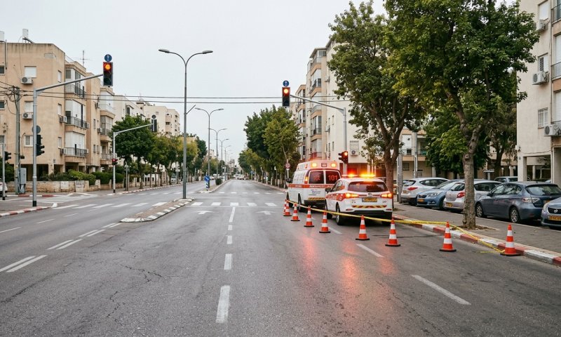 פתח תקווה: בן 60 נפצע קשה לאחר שהתנגש בעמוד חשמל