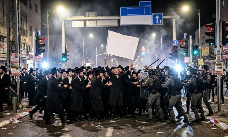 עימותים בירושלים: חרדים קיצוניים חסמו כבישים ופוזרו בכוח