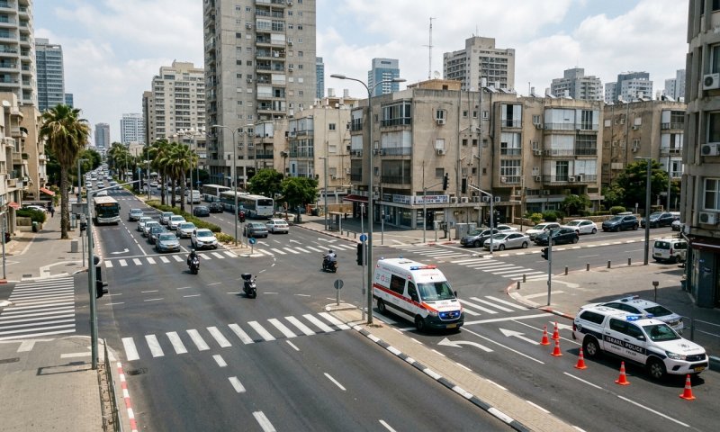 תל אביב: בת 80 נפצעה בינוני מפגיעת רכב ברחוב לה גווארדיה