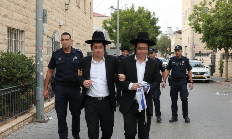 נעצרו שני חרדים שתלשו דגלי ישראל בבית שמש