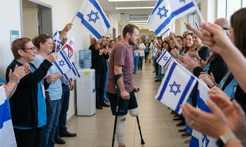 תיעוד מרגש: קצין שיקום קשה בלבנון שוחרר מרמב"ם