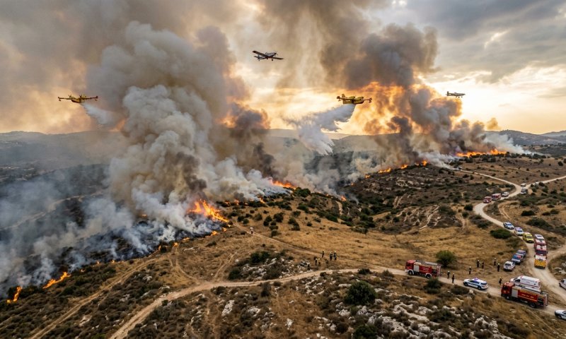 שריפות חורש במערב בנימין: ארבעה מטוסי כיבוי הוזנקו לאזור טלמון